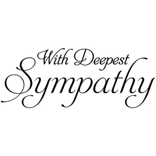 Sympathy full size greeting card